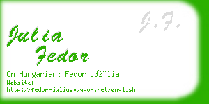 julia fedor business card